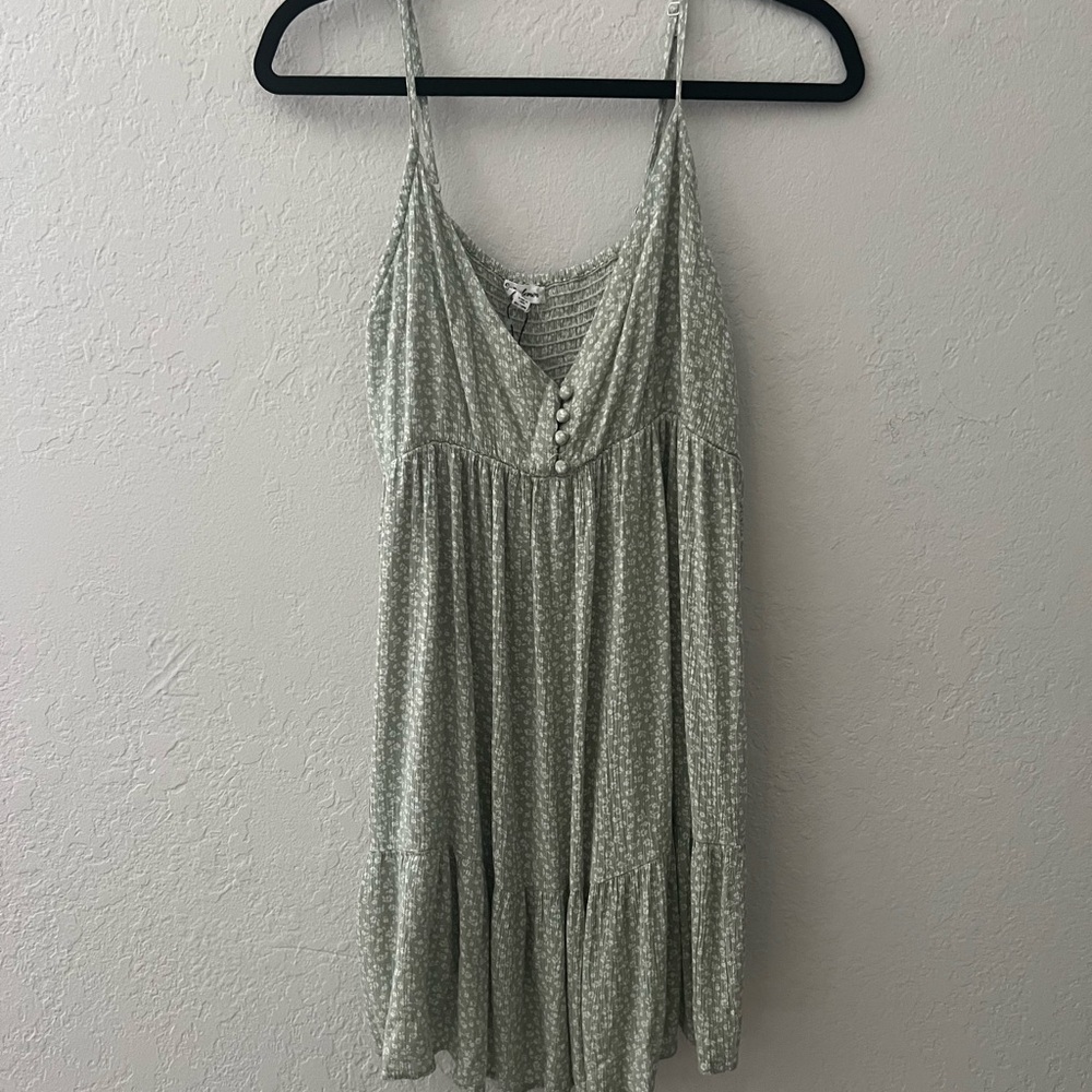 Green Spaghetti Strap Dress - Picture 7 of 7